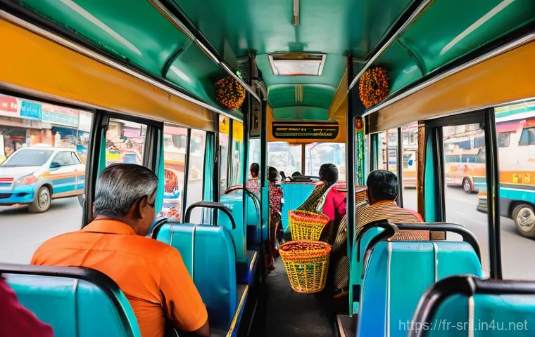 스리랑카 내 이동수단 정보 - **Serene Panoramic Train Journey through Tea Plantations:** An old-fashioned, deep blue train slowly...