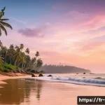 Home 15 스리랑카 사진 촬영 명소 - A breathtaking panoramic view of a tranquil golden sand beach in Mirissa, Sri Lanka, at the peak of ...